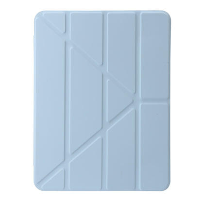 Tablet Case for iPad Pro 11 (2018) / (2020) / (2021 / (2022) / iPad Air (2020) / (2022) Origami Tri-fold Stand Leather+ Clear Acrylic Cover