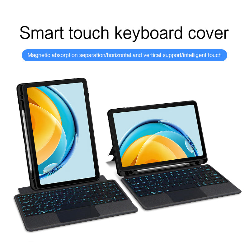 For Huawei MatePad SE 10.4-inch Shockproof Tablet Case + Detachable Wireless Keyboard with Backlit
