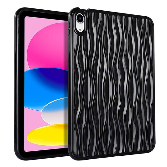 For iPad 10.9 (2022) Wave Texture Shockproof Cover Soft TPU Tablet Protective Case