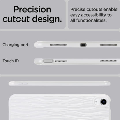 For iPad 10.9 (2022) Wave Texture Shockproof Cover Soft TPU Tablet Protective Case