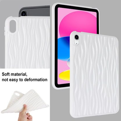 For iPad 10.9 (2022) Wave Texture Shockproof Cover Soft TPU Tablet Protective Case