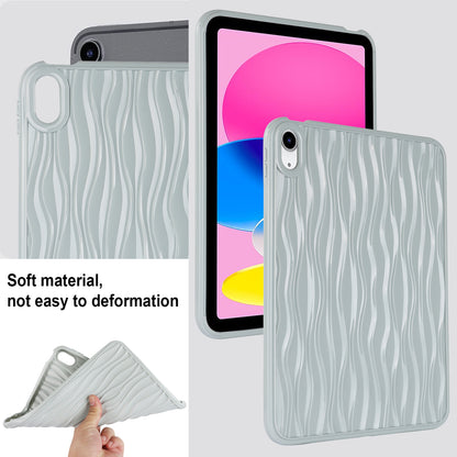 For iPad 10.9 (2022) Wave Texture Shockproof Cover Soft TPU Tablet Protective Case