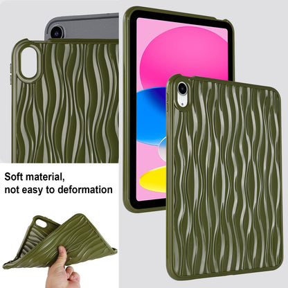 For iPad 10.9 (2022) Wave Texture Shockproof Cover Soft TPU Tablet Protective Case