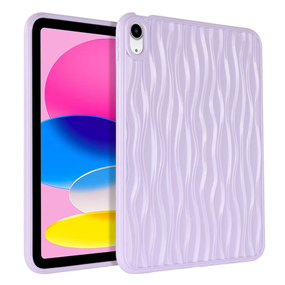For iPad 10.9 (2022) Wave Texture Shockproof Cover Soft TPU Tablet Protective Case
