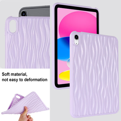 For iPad 10.9 (2022) Wave Texture Shockproof Cover Soft TPU Tablet Protective Case