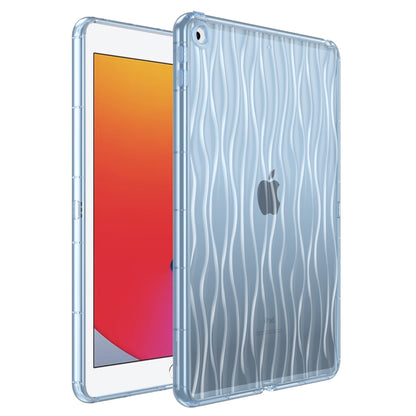 For iPad 10.2 (2019) / (2020) / (2021) Wave Texture Cover Soft TPU Transparent Tablet Protective Case