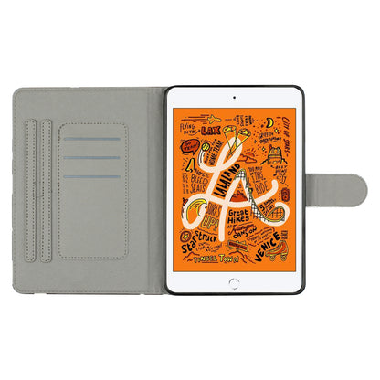 For iPad Mini / Mini 2 / mini 3 / mini 4 / mini (2019) 7.9 inch PU Leather Tablet Case Dot Printing Shockproof Cover