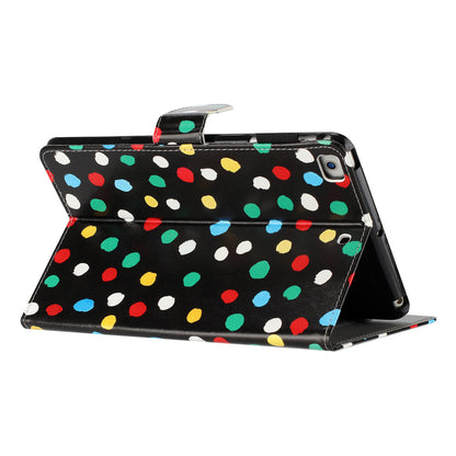For iPad Mini / Mini 2 / mini 3 / mini 4 / mini (2019) 7.9 inch PU Leather Tablet Case Dot Printing Shockproof Cover