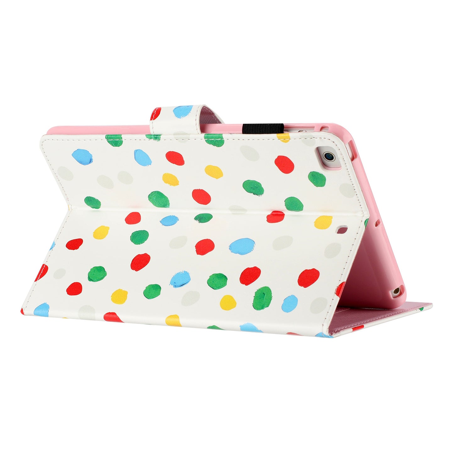 For iPad Mini / Mini 2 / mini 3 / mini 4 / mini (2019) 7.9 inch PU Leather Tablet Case Dot Printing Shockproof Cover