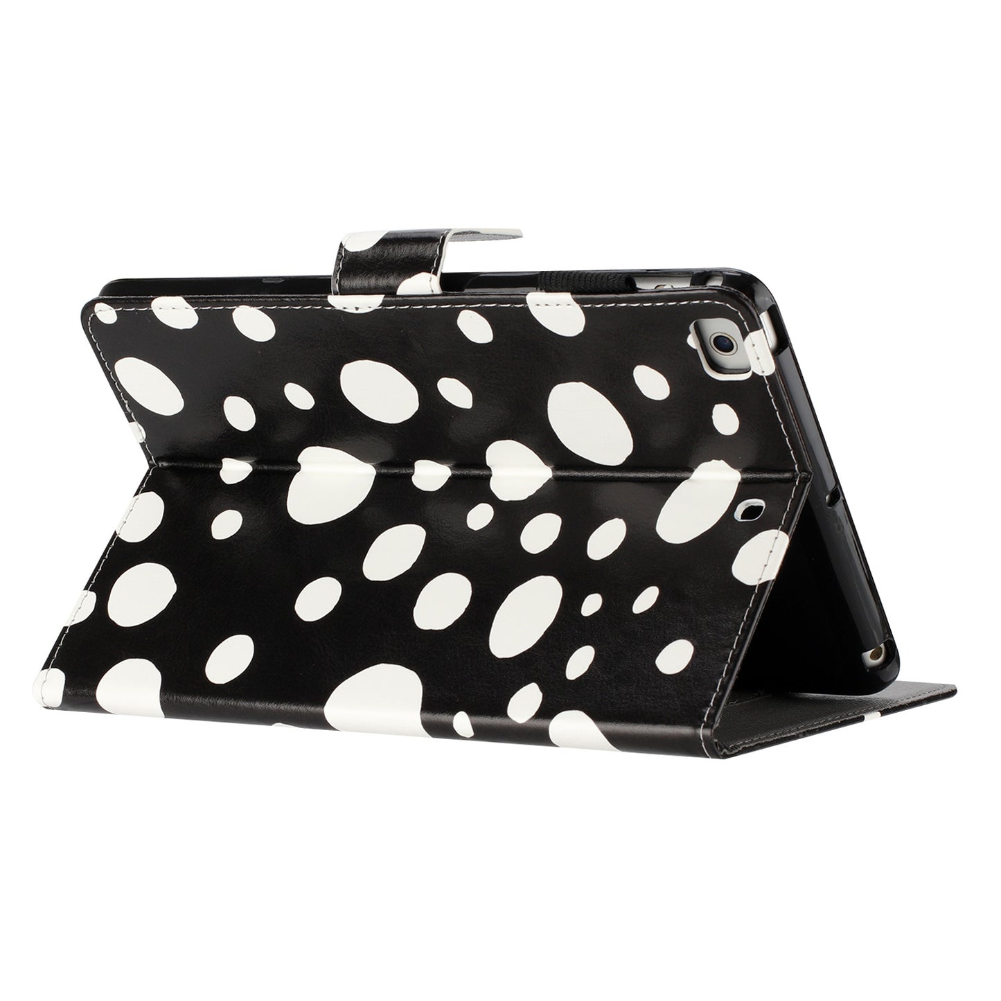 For iPad Mini / Mini 2 / mini 3 / mini 4 / mini (2019) 7.9 inch PU Leather Tablet Case Dot Printing Shockproof Cover