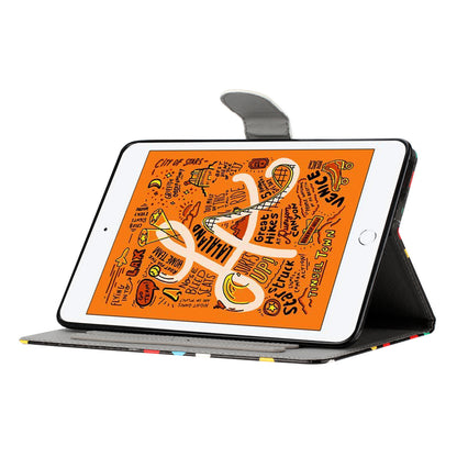 For iPad Mini / Mini 2 / mini 3 / mini 4 / mini (2019) 7.9 inch PU Leather Tablet Case Dot Printing Shockproof Cover