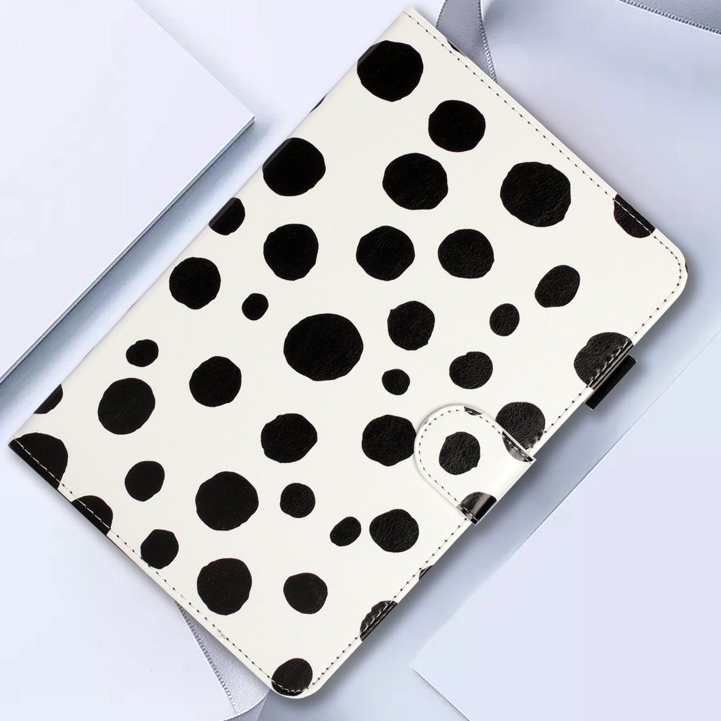 For iPad Mini / Mini 2 / mini 3 / mini 4 / mini (2019) 7.9 inch PU Leather Tablet Case Dot Printing Shockproof Cover