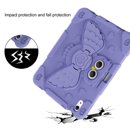 For iPad 10.9 (2022) Silicone Protective Cover PC Kickstand Kids Friendly Tablet Case