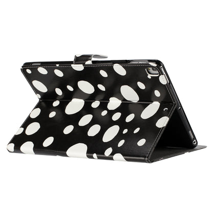 For iPad 10.2 (2021) / (2019) / (2020) / iPad Pro 10.5-inch (2017) PU Leather Case Dot Printing Anti-Drop Tablet Cover