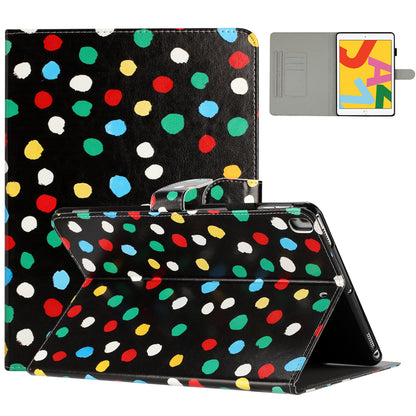 For iPad 10.2 (2021) / (2019) / (2020) / iPad Pro 10.5-inch (2017) PU Leather Case Dot Printing Anti-Drop Tablet Cover