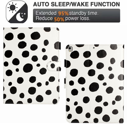 For iPad 10.2 (2021) / (2019) / (2020) / iPad Pro 10.5-inch (2017) PU Leather Case Dot Printing Anti-Drop Tablet Cover