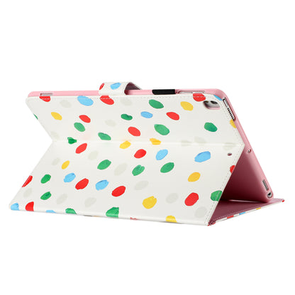 For iPad 10.2 (2021) / (2019) / (2020) / iPad Pro 10.5-inch (2017) PU Leather Case Dot Printing Anti-Drop Tablet Cover