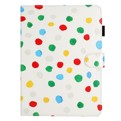 For iPad 10.2 (2021) / (2019) / (2020) / iPad Pro 10.5-inch (2017) PU Leather Case Dot Printing Anti-Drop Tablet Cover