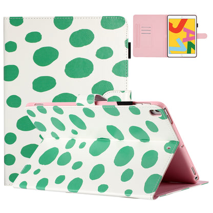 For iPad 10.2 (2021) / (2019) / (2020) / iPad Pro 10.5-inch (2017) PU Leather Case Dot Printing Anti-Drop Tablet Cover