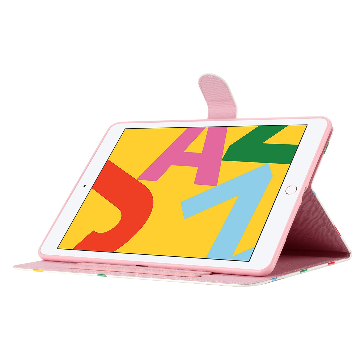 For iPad 10.2 (2021) / (2019) / (2020) / iPad Pro 10.5-inch (2017) PU Leather Case Dot Printing Anti-Drop Tablet Cover