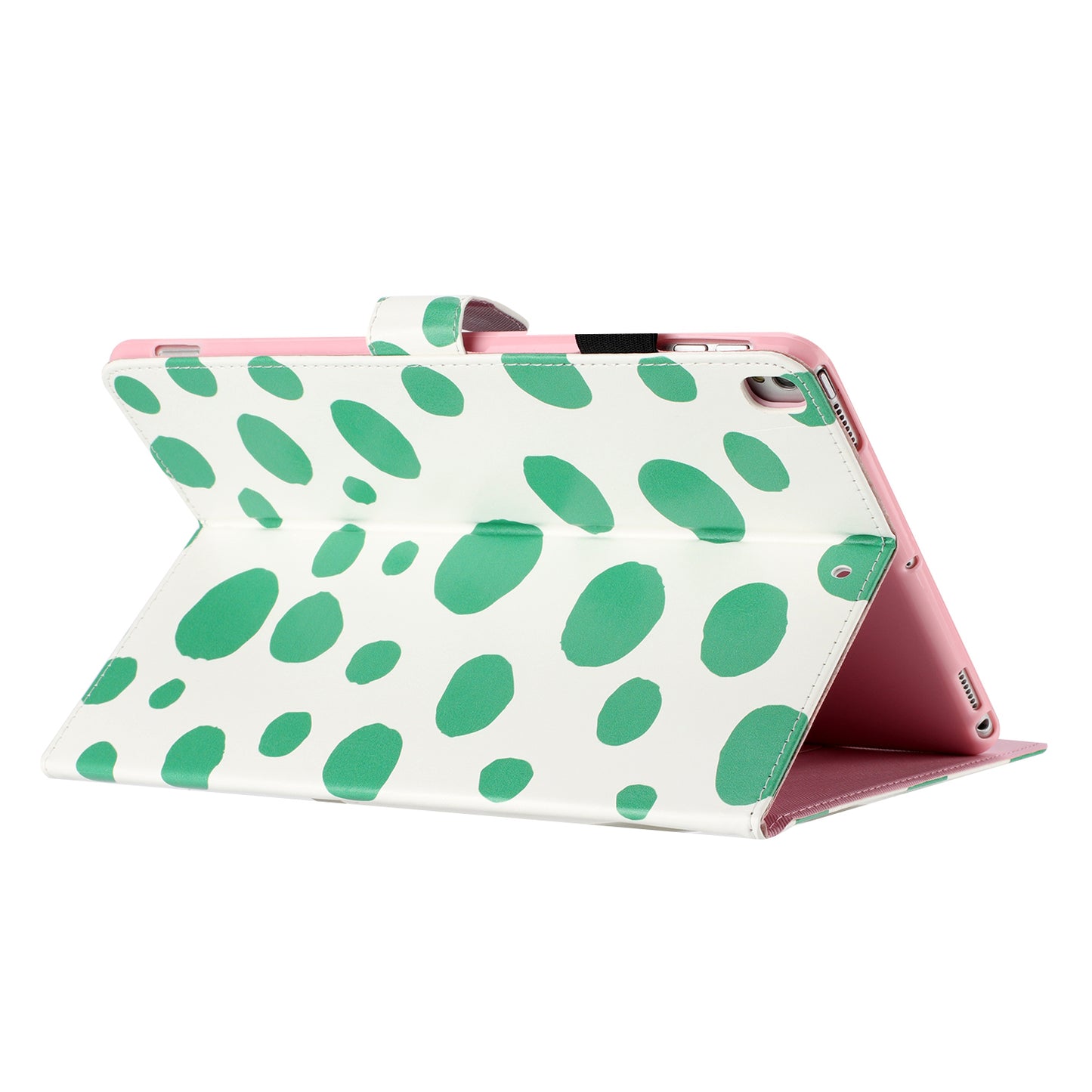 For iPad 10.2 (2021) / (2019) / (2020) / iPad Pro 10.5-inch (2017) PU Leather Case Dot Printing Anti-Drop Tablet Cover