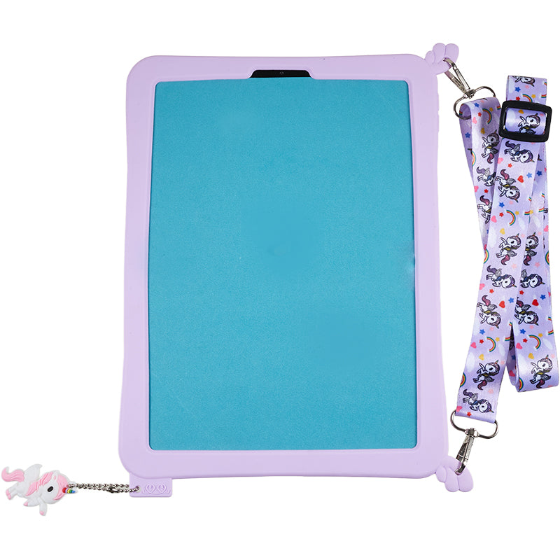 For iPad Pro 11 (2020) / (2021) / (2022) / iPad Air (2020) / (2022) Hard PC Kickstand Silicone Tablet Cover Case with Strap