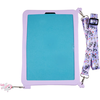 For iPad Pro 11 (2020) / (2021) / (2022) / iPad Air (2020) / (2022) Hard PC Kickstand Silicone Tablet Cover Case with Strap