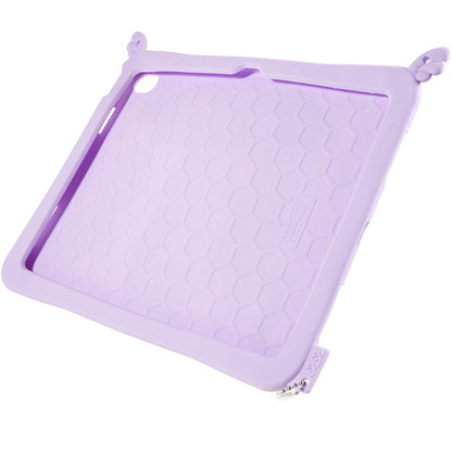 Cute Decor Tablet Shell for iPad 10.9 (2022) , Silicone+PC Tablet Cover Kickstand Case with Strap