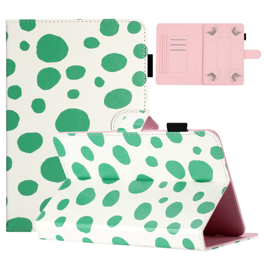 10-inch Dots Pattern Anti-scratch PU Leather Card Holder Stand Case Auto Wake / Sleep Tablet Cover