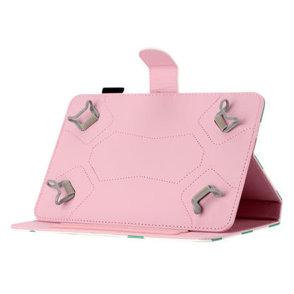 10-inch Dots Pattern Anti-scratch PU Leather Card Holder Stand Case Auto Wake / Sleep Tablet Cover