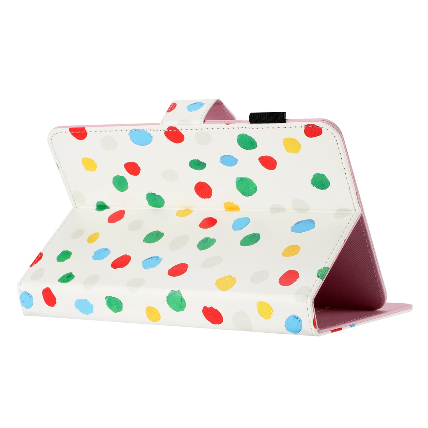 10-inch Dots Pattern Anti-scratch PU Leather Card Holder Stand Case Auto Wake / Sleep Tablet Cover