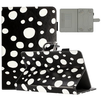10-inch Dots Pattern Anti-scratch PU Leather Card Holder Stand Case Auto Wake / Sleep Tablet Cover