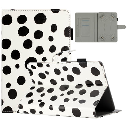 10-inch Dots Pattern Anti-scratch PU Leather Card Holder Stand Case Auto Wake / Sleep Tablet Cover