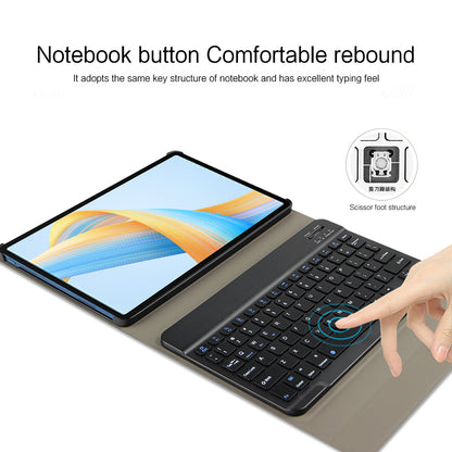For Honor Pad V8 Tablet Case with Removable Wireless Bluetooth Keyboard PU Leather Stand Cover