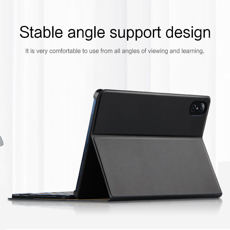 For Honor Pad V8 Tablet Case with Removable Wireless Bluetooth Keyboard PU Leather Stand Cover