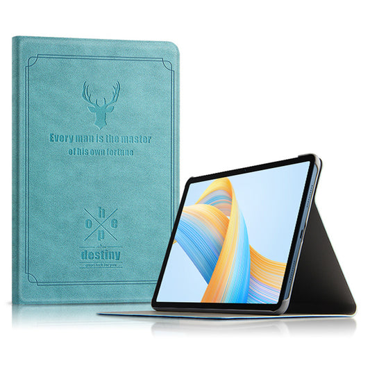 For Honor Pad V8 Deer Pattern Tablet Case PU Leather + PC Stand Cover