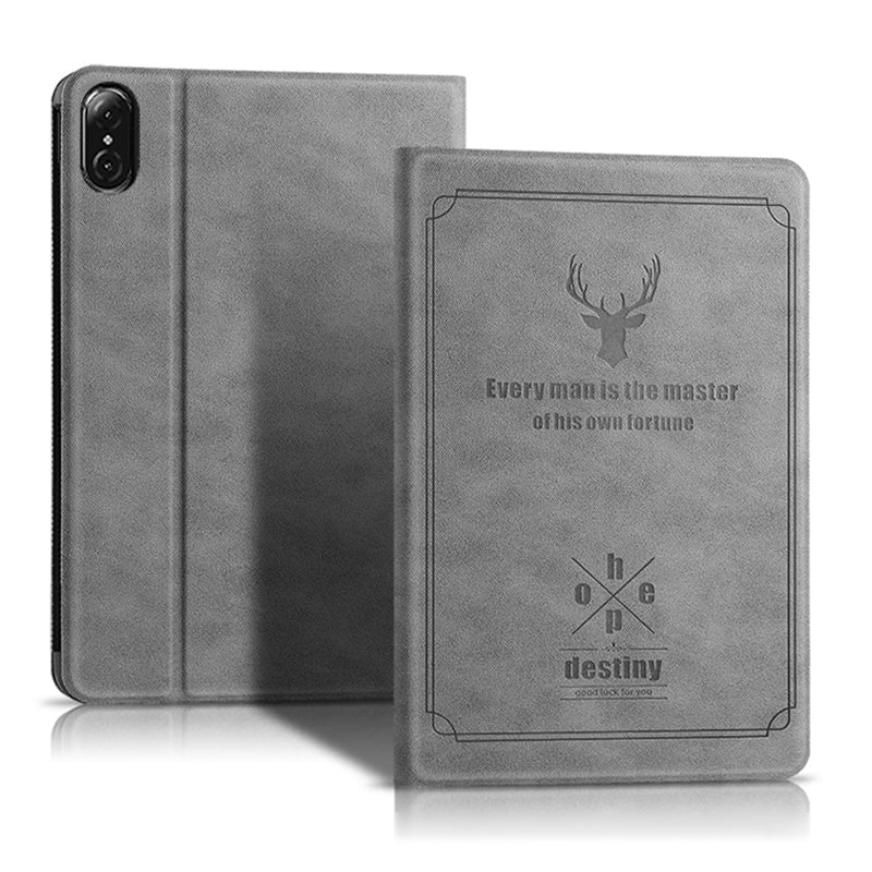 For Honor Pad V8 Deer Pattern Tablet Case PU Leather + PC Stand Cover