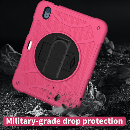 For iPad 10.9 (2022) Silicone+PC Tablet Case Kickstand Anti-Slip Drop Protection Cover with Pencil Holder