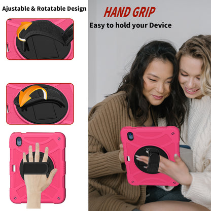 For iPad 10.9 (2022) Silicone+PC Tablet Case Kickstand Anti-Slip Drop Protection Cover with Pencil Holder