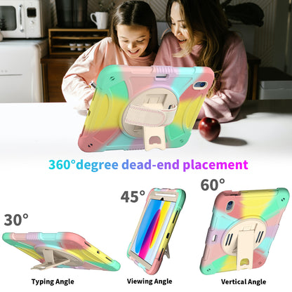 For iPad 10.9 (2022) Silicone+PC Tablet Case Kickstand Anti-Slip Drop Protection Cover with Pencil Holder