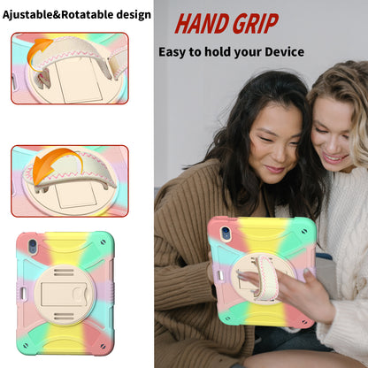 For iPad 10.9 (2022) Silicone+PC Tablet Case Kickstand Anti-Slip Drop Protection Cover with Pencil Holder