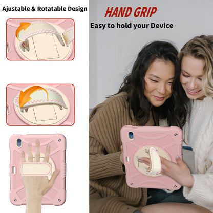 For iPad 10.9 (2022) Silicone+PC Tablet Case Kickstand Anti-Slip Drop Protection Cover with Pencil Holder