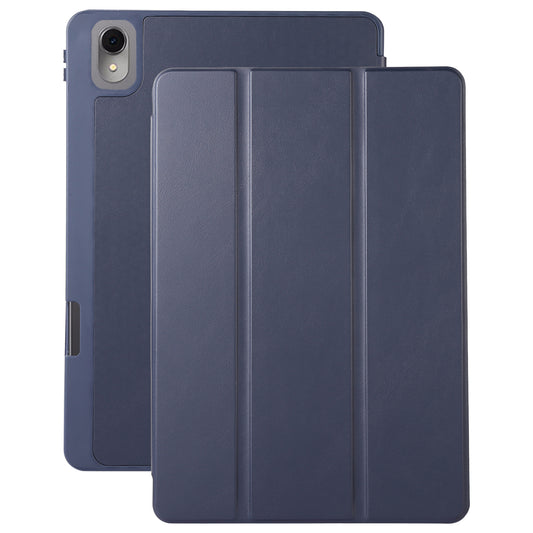 For Huawei MatePad 11 (2023) Solid Color PU Leather Cover Tri-Fold Stand Tablet Case with Pencil Slot