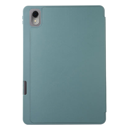 For Huawei MatePad 11 (2023) Solid Color PU Leather Cover Tri-Fold Stand Tablet Case with Pencil Slot