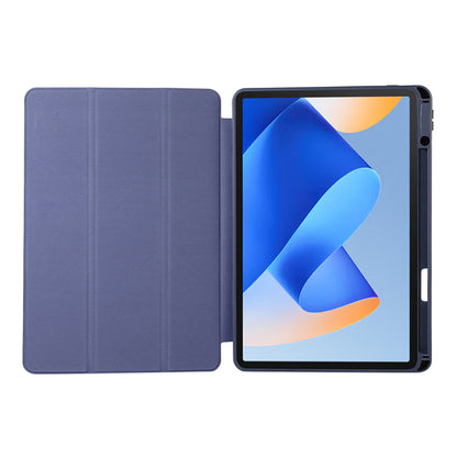 For Huawei MatePad 11 (2023) Solid Color PU Leather Cover Tri-Fold Stand Tablet Case with Pencil Slot