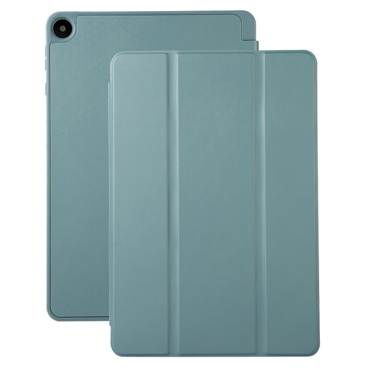 For Huawei MatePad SE 10.4-inch Solid Color PU Leather Tablet Cover Tri-Fold Stand Anti-drop Case with Pencil Slot