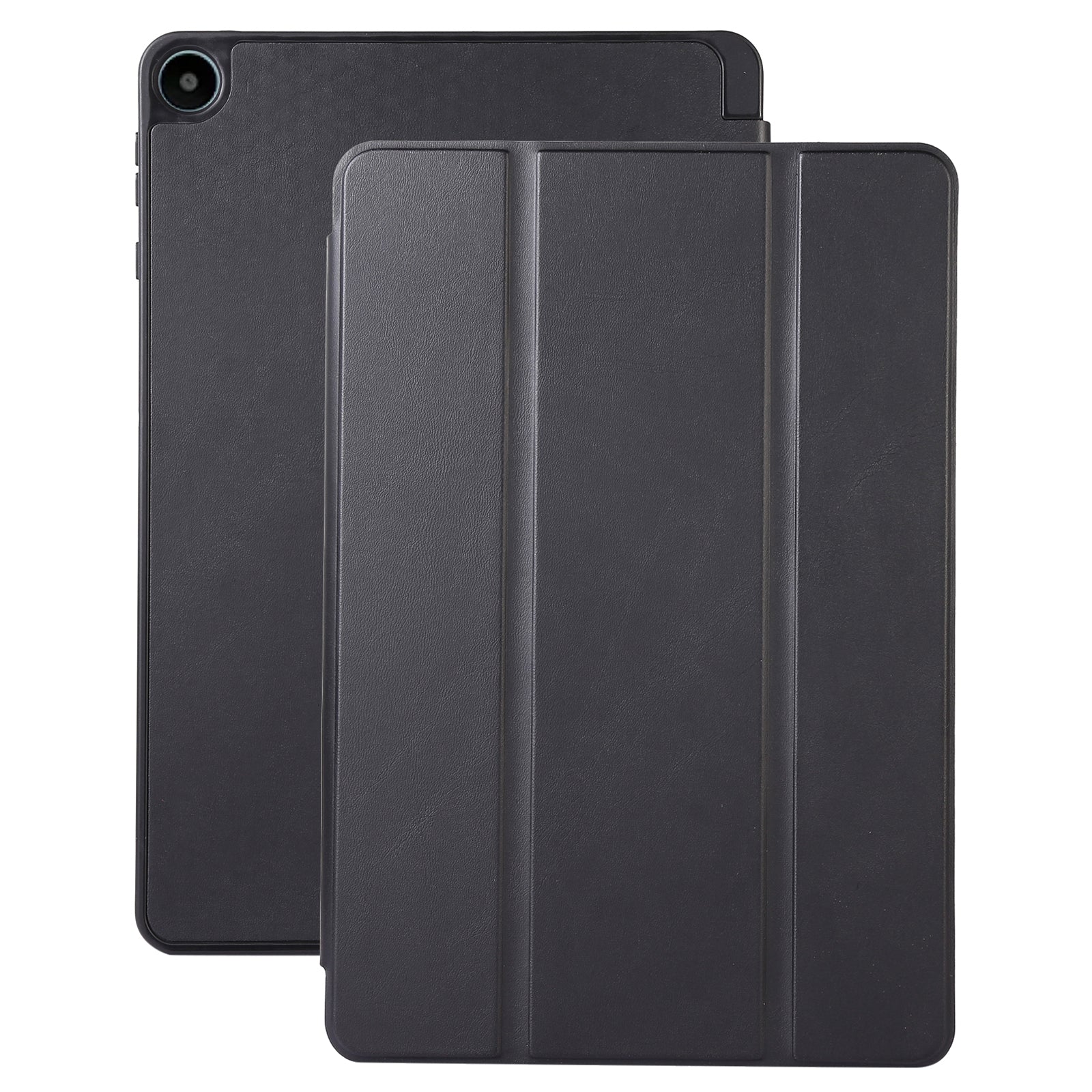 For Huawei MatePad SE 10.4-inch Solid Color PU Leather Tablet Cover Tri-Fold Stand Anti-drop Case with Pencil Slot