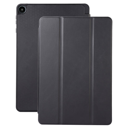 For Huawei MatePad SE 10.4-inch Solid Color PU Leather Tablet Cover Tri-Fold Stand Anti-drop Case with Pencil Slot