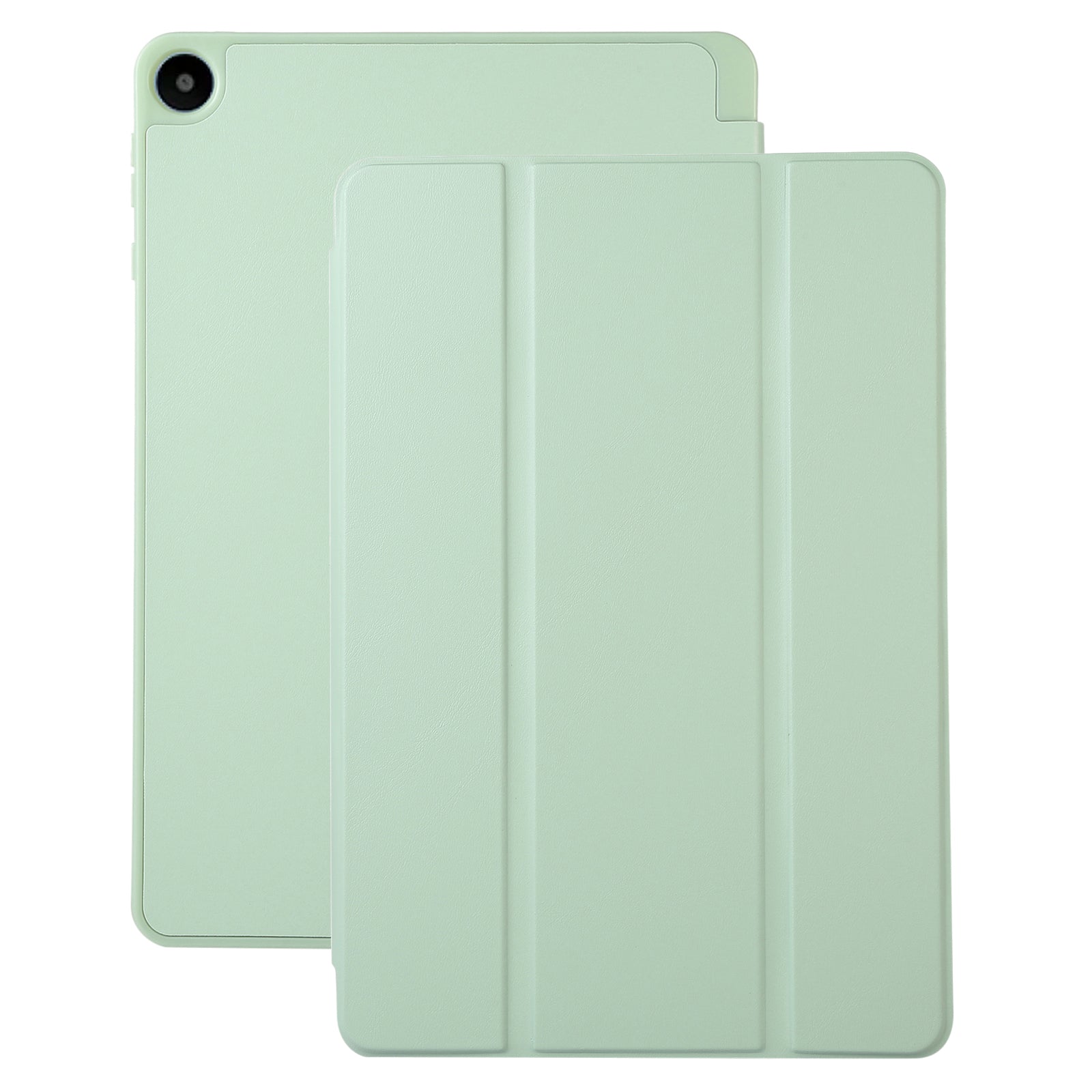 For Huawei MatePad SE 10.4-inch Solid Color PU Leather Tablet Cover Tri-Fold Stand Anti-drop Case with Pencil Slot
