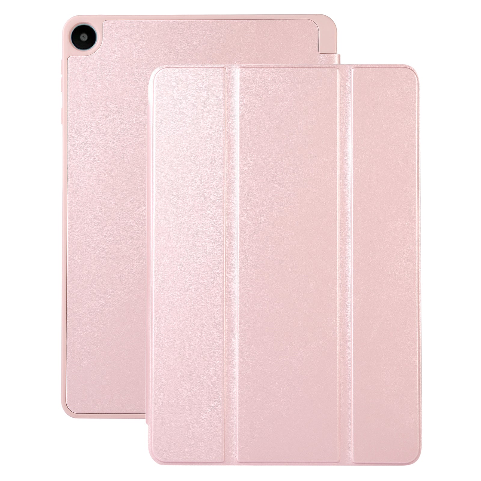 For Huawei MatePad SE 10.4-inch Solid Color PU Leather Tablet Cover Tri-Fold Stand Anti-drop Case with Pencil Slot